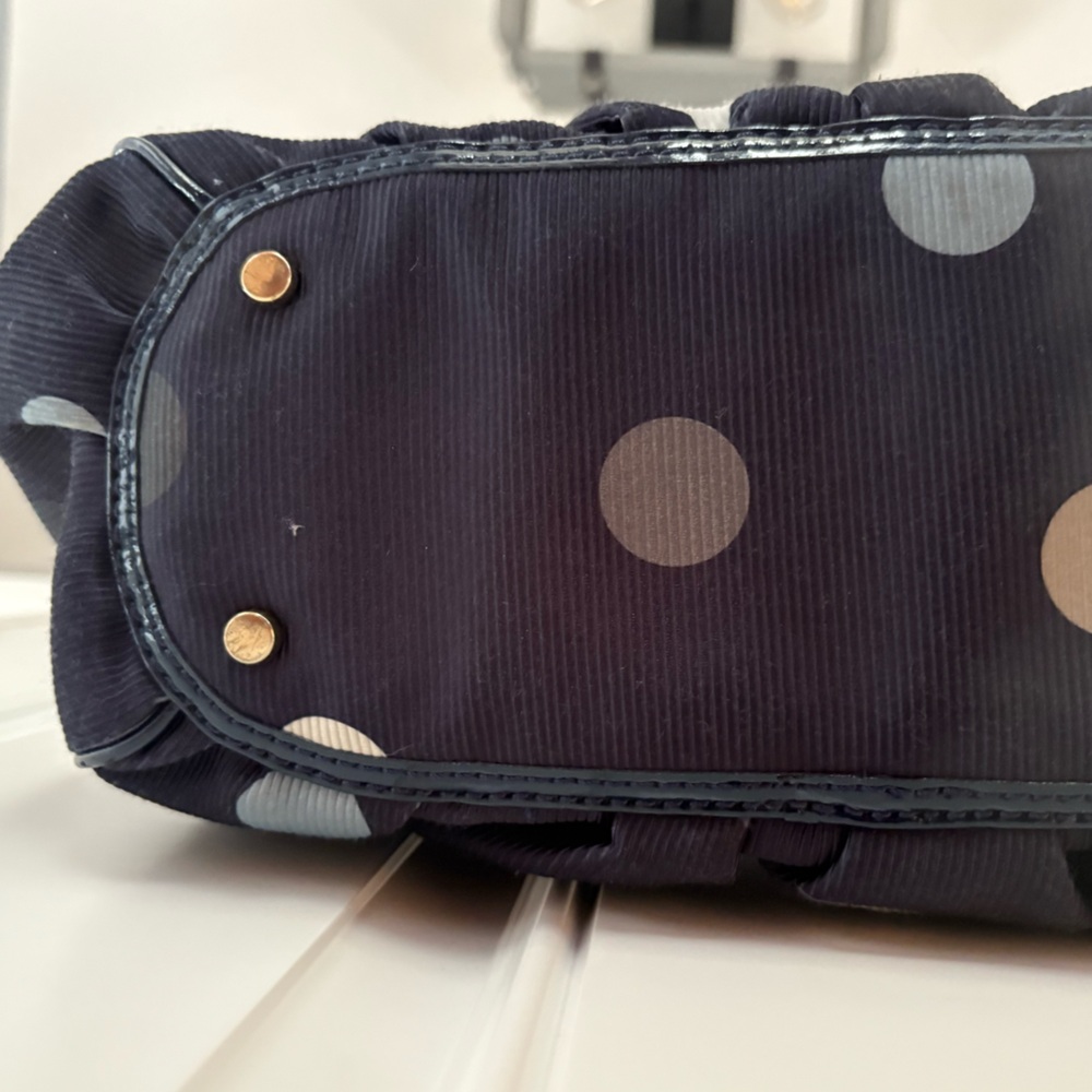 Kate Spade Dark Blue Polka Dot Shoulder Bag - Picture 4 of 8